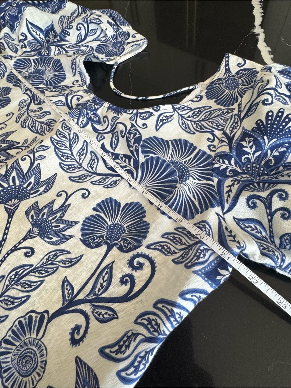 FARM Rio Blue and White Floral Print Dress - Picture 3 of 9